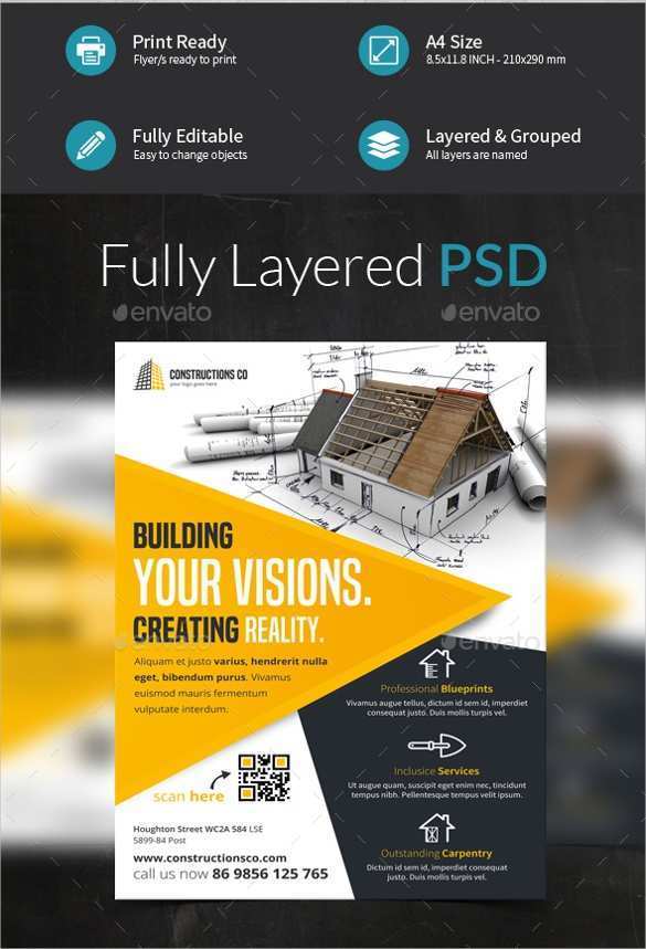 86 Best Construction Flyer Template For Free by Construction Flyer Template