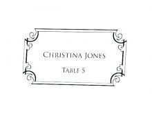 Reserved Tent Card Template