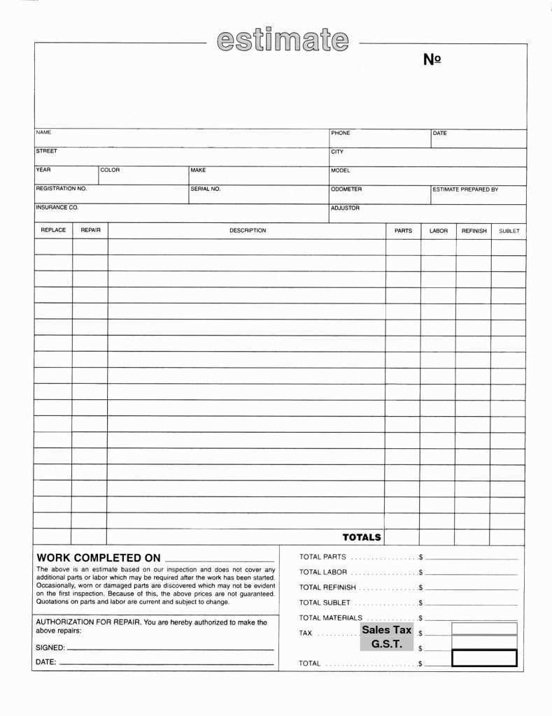 diesel repair invoice template cards design templates