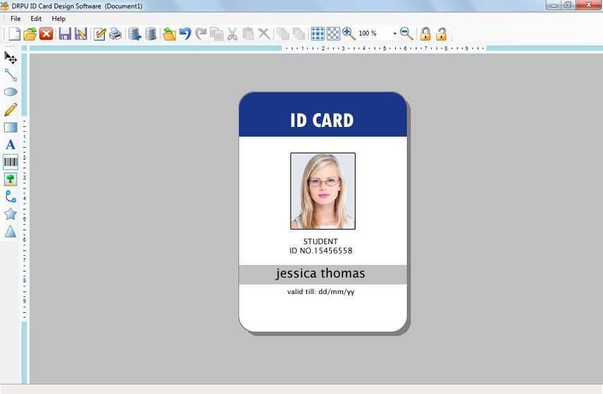 school id card size in photoshop