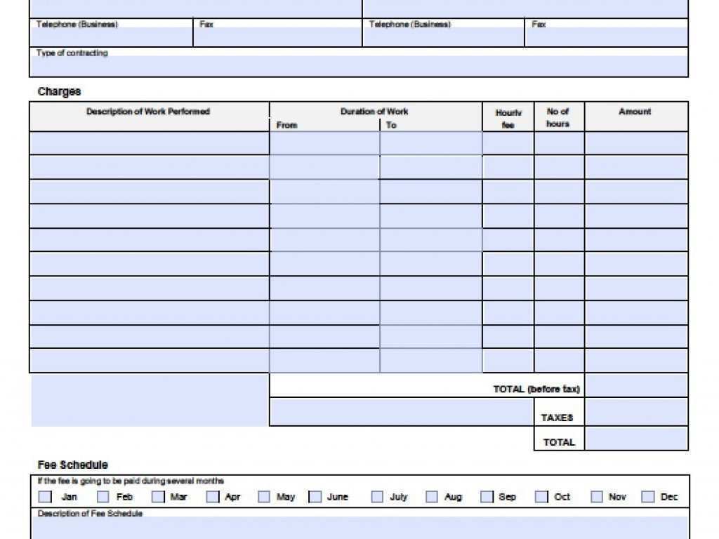 86 Blank Microsoft Construction Invoice Template Templates for ...