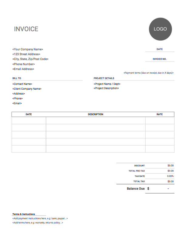 86 Create Graphic Artist Invoice Template Download by Graphic Artist ...