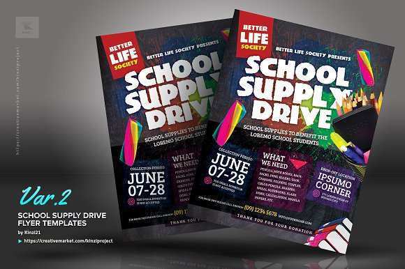 86 Creative Back To School Supply Drive Flyer Template for Back To School Supply Drive Flyer Template