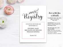 86 Customize Free Printable Wedding Registry Card Template Now with Free Printable Wedding Registry Card Template
