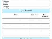 86 Customize Our Free Meeting Agenda Template Xls in Photoshop for Meeting Agenda Template Xls