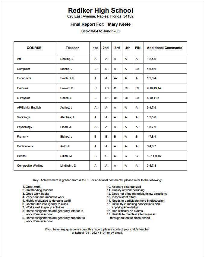 86 Customize Our Free Printable Report Card Template Pdf in Photoshop for Printable Report Card Template Pdf