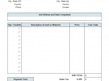 Tax Invoice Contractor Example