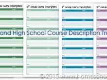 86 Format High School Course Planner Template Photo for High School Course Planner Template