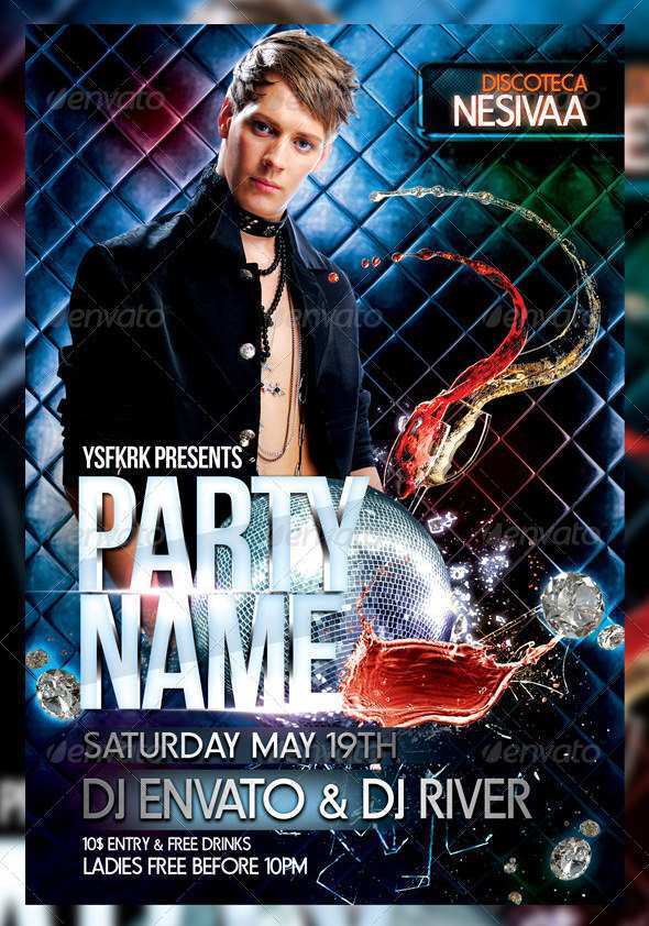 86 Format Nightclub Flyers Templates PSD File for Nightclub Flyers Templates