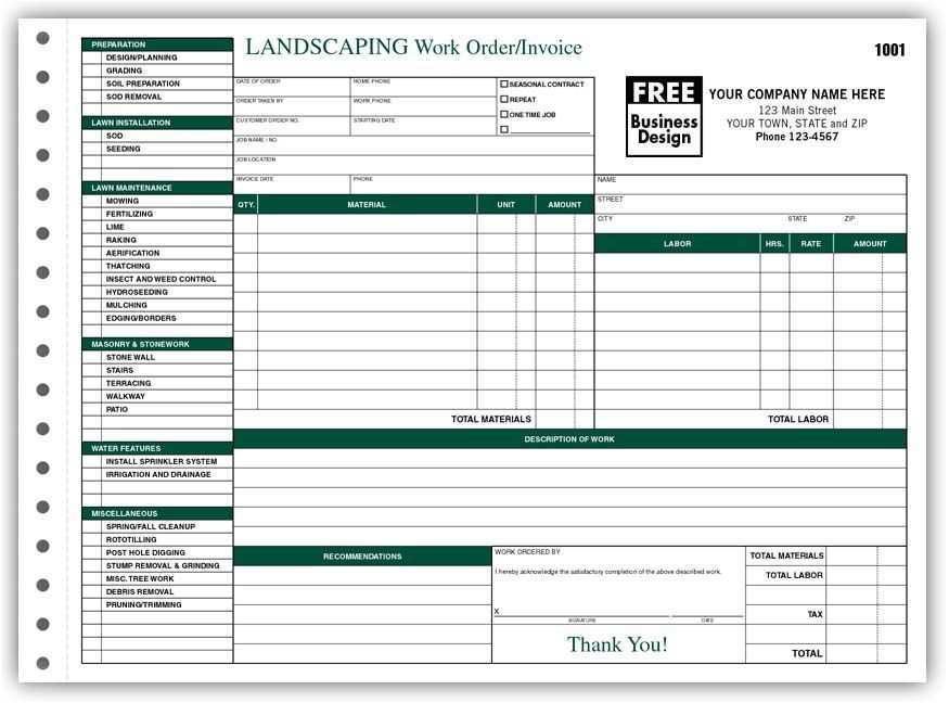 86 free printable landscaping invoice samples formating with