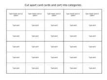 86 Online Card Sorting Template Download with Card Sorting Template