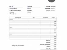 86 Online Generic Contractor Invoice Template for Ms Word for Generic Contractor Invoice Template