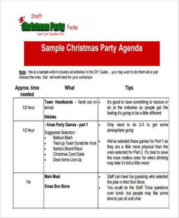 86 Printable Agenda Template For A Party in Word for Agenda Template For A Party