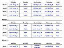 86 Report Gym Class Schedule Template Now by Gym Class Schedule Template