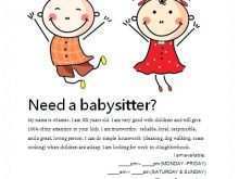 86 Standard Babysitter Flyers Template Now for Babysitter Flyers Template
