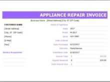 86 The Best Appliance Repair Invoice Template For Free with Appliance Repair Invoice Template