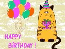 87 Adding Birthday Card Template Cat Layouts with Birthday Card Template Cat
