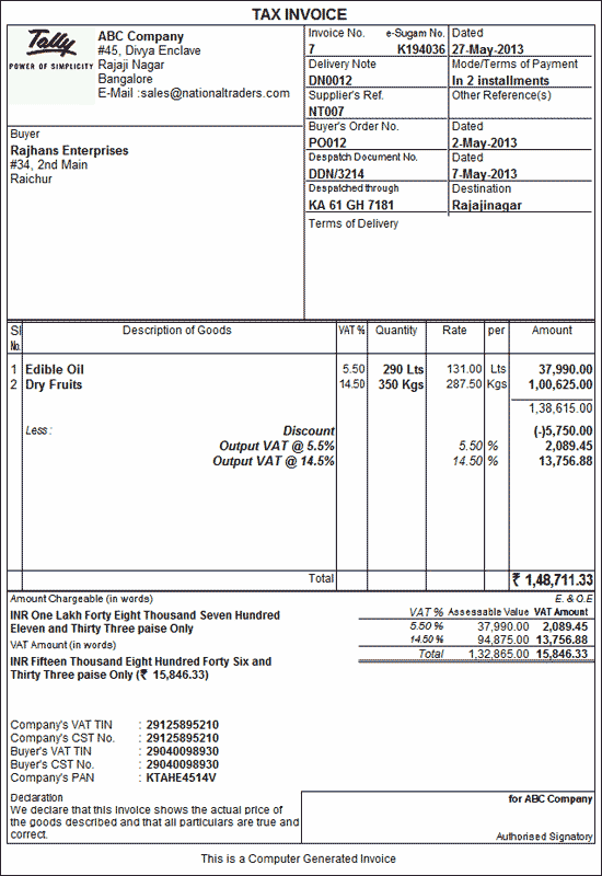 87 Adding Tax Invoice Format Vat PSD File with Tax Invoice Format Vat