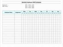 Production Work Schedule Template