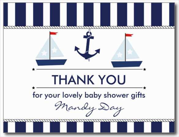 87 Create Nautical Thank You Card Template Templates with Nautical Thank You Card Template