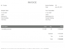 87 Creating Consulting Invoice Examples for Ms Word for Consulting Invoice Examples