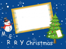 87 Creative Christmas Card Template Blue PSD File with Christmas Card Template Blue