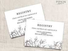 87 Creative Free Printable Wedding Registry Card Template Formating with Free Printable Wedding Registry Card Template