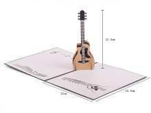87 Creative Guitar Pop Up Card Template With Stunning Design for Guitar Pop Up Card Template