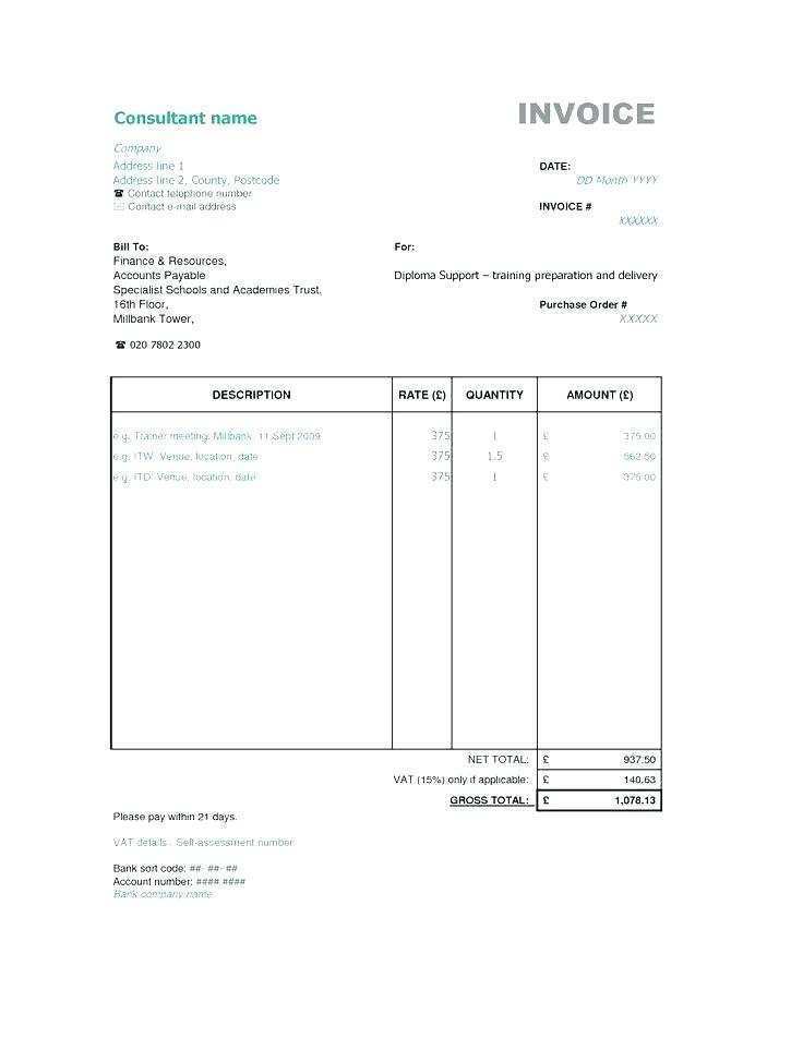 Free Musician Invoice Template Printable Templates
