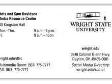 87 Format Business Card Template University Now with Business Card Template University