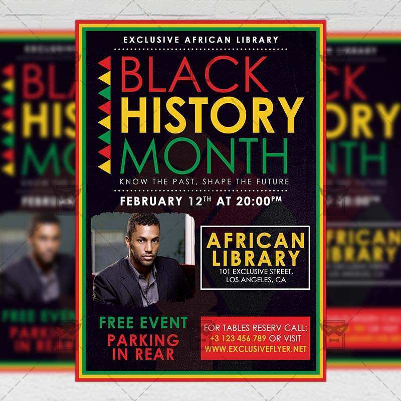 87 Free Printable Black History Month Flyer Template In Photoshop For Black History Month Flyer Template Cards Design Templates