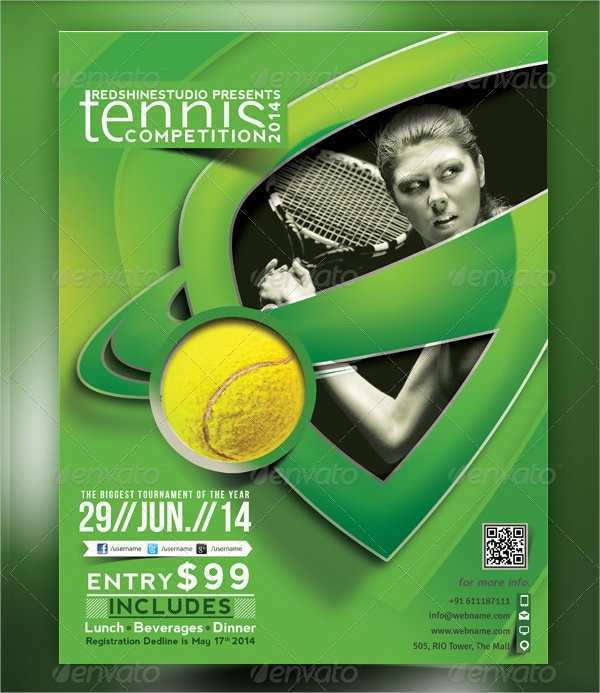87 Free Printable Tennis Flyer Template Free Photo with Tennis Flyer Template Free