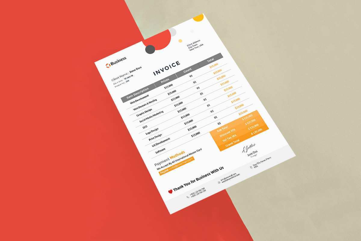 87 Free Psd Invoice Template Templates by Psd Invoice Template