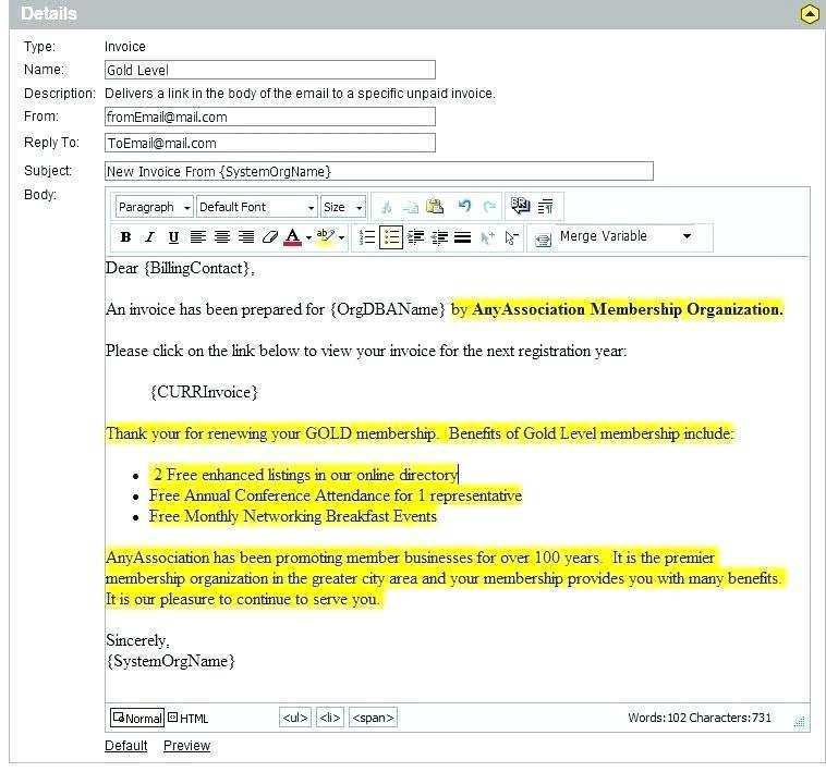 Sending An Invoice Email Template Cards Design Templates