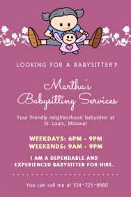 87 How To Create Babysitter Flyer Template in Photoshop with Babysitter Flyer Template