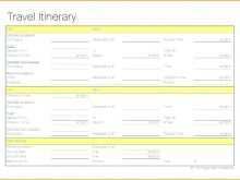 87 Printable Sample Travel Itinerary Template Excel Formating by Sample Travel Itinerary Template Excel