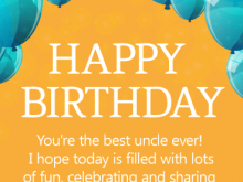 87 Printable Uncle Birthday Card Template for Uncle Birthday Card Template