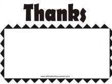 87 Report Thank You Card Template Black And White in Word for Thank You Card Template Black And White