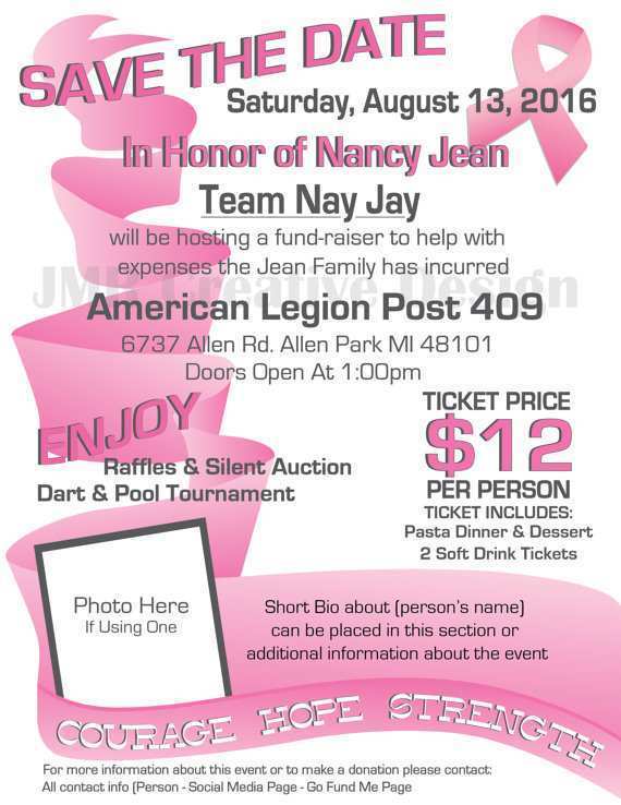 Breast Cancer Fundraiser Flyer Templates Cards Design Templates