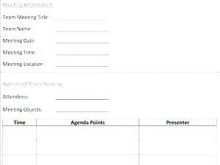 Meeting Agenda Template Australia