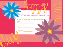 87 Visiting Mother S Day Gift Card Template With Stunning Design with Mother S Day Gift Card Template
