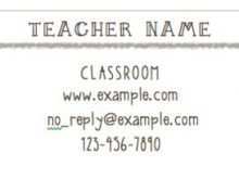 88 Adding Teacher Business Card Template Microsoft Word with Teacher Business Card Template Microsoft Word