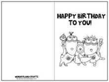 88 Best Birthday Card Template To Color With Stunning Design by Birthday Card Template To Color