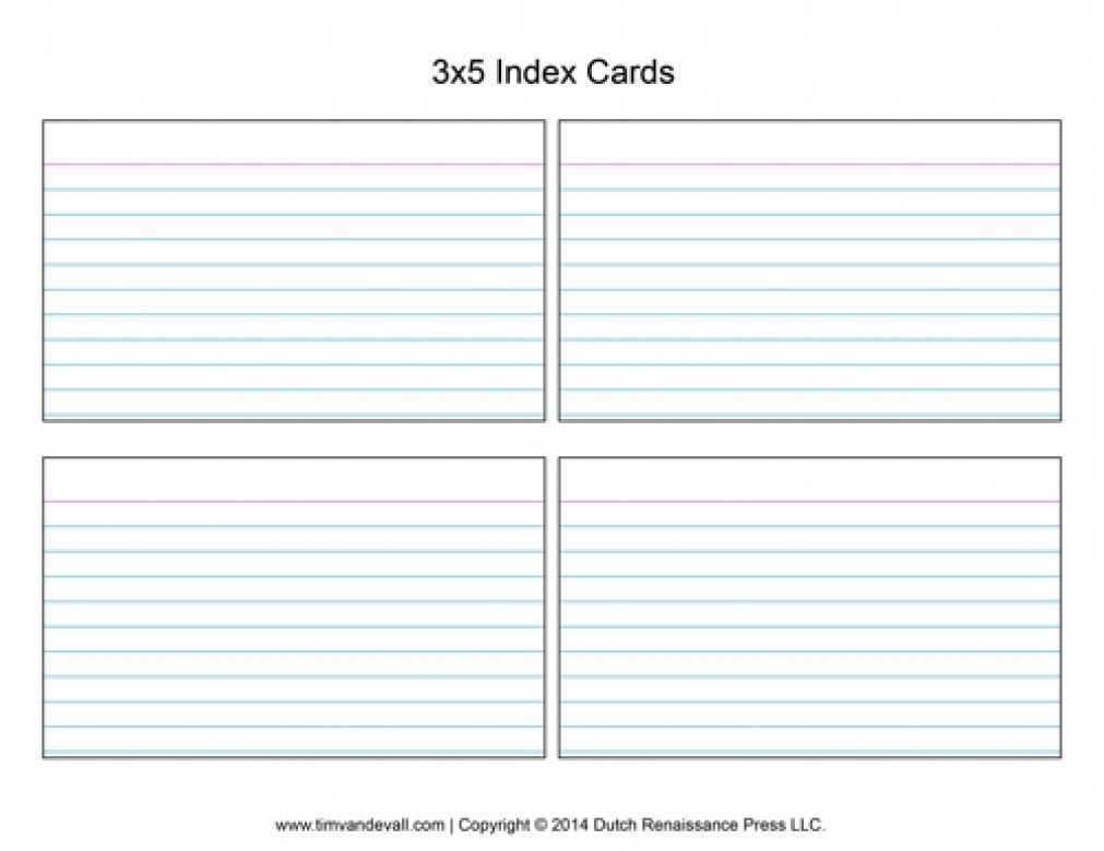 Google Docs Index Card Template
