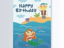 88 Blank Mermaid Birthday Card Template Now for Mermaid Birthday Card Template