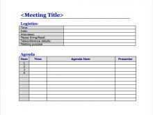 88 Create Meeting Agenda Template Pdf for Ms Word by Meeting Agenda Template Pdf