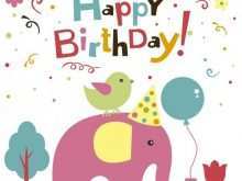 88 Creating Elephant Birthday Card Template For Free for Elephant Birthday Card Template