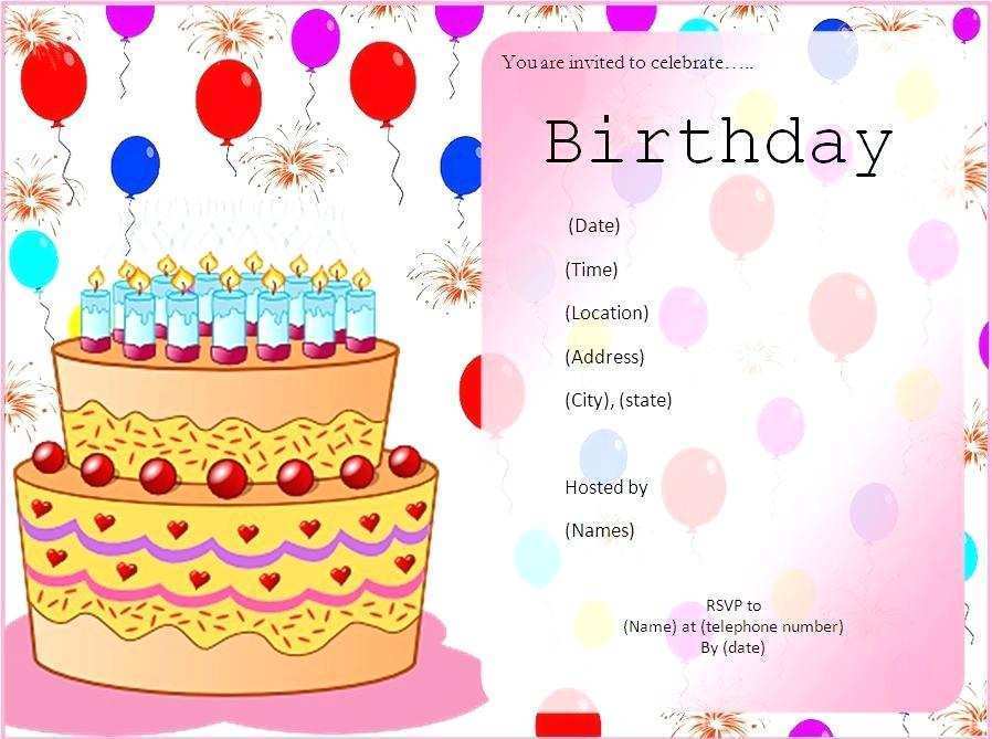 88 Customize Birthday Invitation Card Format In Word Now for Birthday Invitation Card Format In Word
