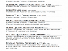 88 Customize Elders Quorum Presidency Meeting Agenda Template Maker with Elders Quorum Presidency Meeting Agenda Template