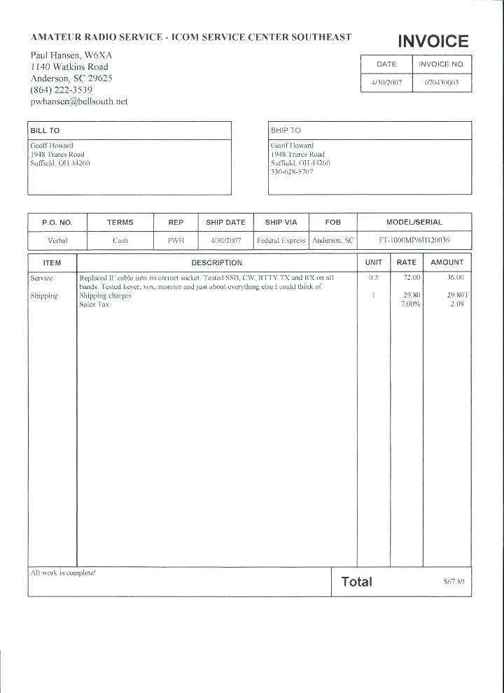 garage door invoice template cards design templates